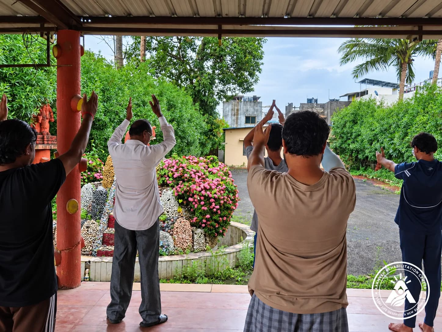 A guided outdoor movement activity at Aarambh
